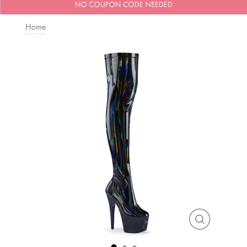 Pleaser Iridescent Over the Knee Boots